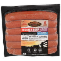 Frontiere Natural Meats Bison & Beef Uncultured Hogdogs - 2 Ounce - 6 Count