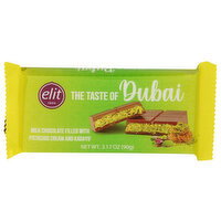 Elit Dubai Milk Chocolate With Pistachio - 3.17 Ounce
