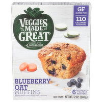Garden Lites Blueberry Oat Muffins - 2 Ounce - 6 Count