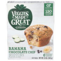 Veggies Made Great Banana Chocolate Chip Muffins - 2 Ounce - 6 Count