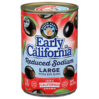 Musco Family Early California Ripe Olives Large Pitted Reduced Sodium - 6 Ounce