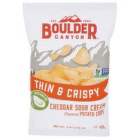 Boulder Canyon Cheddar & Sour Cream Thin & Crispy Potato Chips - 6 Ounce