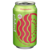 POPPI Watermelon Carbonated Soft Drink Flavored Prebiotic - 12 Fluid Ounce