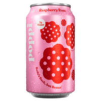 Poppi Prebiotic Soda Raspberry Rose - 12 Fluid Ounce