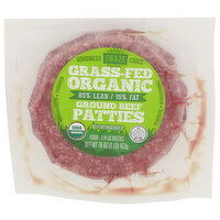 Goodness Grazecious Organic 85% Lean Grass-Fed Ground Beef Patties - 4 Ounce - 4 Count