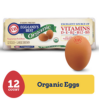 Eggland's Best 100% Usda Organic Certified Large Brown Eggs - 2 Ounce - 12 Count