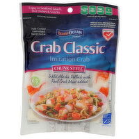 TRANS-OCEAN PRODUCTS Crab Classic Chunk Style Imitation - 8 Ounce
