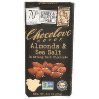 Chocolove Almonds & Sea Salt In Strong Dark Chocolate - 3.2 Ounce
