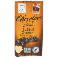 Chocolove Chocolate Salted Caramel Formed Bar 55% Cocoa Dark - 3.2 Ounce