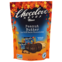 Chocolove Peanut Butter 55% Cocoa Dark Chocolate Pumpkin Shaped Bites - 7.05 Ounce