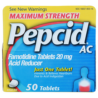 Pepcid Ac Famotidine Tablets Acid Reducer - 50 Count