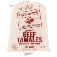 Texas Tamale Company Beef Tamales Wrapped In Corn Husks Gourmet - 1.5 Ounce - 12 Count