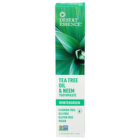 Desert Essence Wintergreen Tea Tree Oil & Neem Toothpaste - 6.25 Ounce
