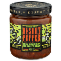 Desert Pepper Trading Co. Medium Corn Black Bean Red Salsa - 16 Ounce
