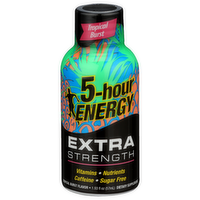 5-Hour Energy Tropical Burst Flavor Extra Strength Vitamins Nutrients - 1.93 Fluid Ounce