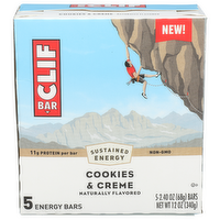 Clif Bar 12Z Cookies & Crème 5PK 6 - 2.4 Ounce - 5 Count