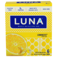 LUNA Bar Lemon Zest Fop - 1.69 Ounce - 6 Count