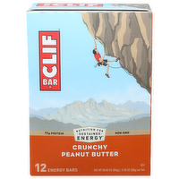 CLIF BAR Energy Crunchy Peanut Butter Energy Bars - 2.4 Ounce - 12 Count