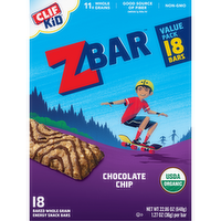 Zbar Energy Snack Bars, Chocolate Chip, Value Pack - 18 Each