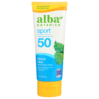 ALBA BOTANICA Island Vibe Sport Spf50 Sunscreen Lotion Sun Water Rst Spf45 - 3 Fluid Ounce