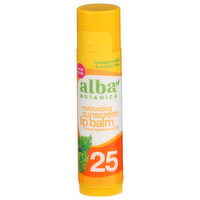 Alba Botanica Spf25 Moisturizing Sunscreen Lip Balm - 0.15 Ounce