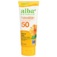 Alba Botanica Island Vibe Hawaiian Spf50 Sunscreen Lotion Hawn Green Tea Sunblock Spf45 - 3 Fluid Ounce