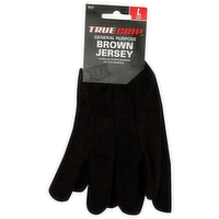 True Grip Brown Jersey Gloves - 1 Each