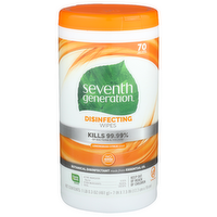 Seventh Generation Lemongrass Citrus Disinfecting Wipes - 0.233 Ounce - 70 Count