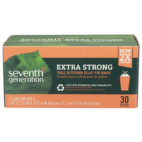 Seventh Generation Extra Strong Tall Kitchen Flap Tie Bags - 13 Gallon - 30 Count