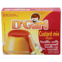D'gari Vanilla With Caramel Custard Mix Flan - 4.7 Ounce