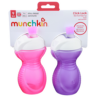 Munchkin Click Lock Bite Proof Sippy Cup - 9 Ounce - 2 Count