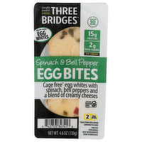 Three Bridges Spinach & Bell Pepper Egg Whites Bites - 2.3 Ounce - 2 Count