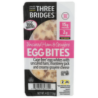Three Bridges Uncured Ham & Gruyere Egg Bites - 2 Ounce - 2 Count