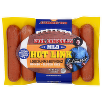 Earl Campbell's a Chicken, Pork & Beef Product Mild Hot Link - 36 Ounce