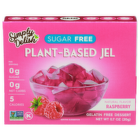 Simply Delish Raspberry Plant-Based Jel Dessert - 0.7 Ounce