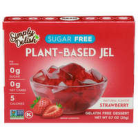 Simply Delish Strawberry Plant-Based Jel Dessert - 0.7 Ounce