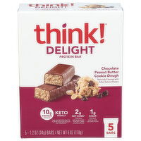 THINK! Keto Protein Choc Peanut Butter Cookie Dough - 1.2 Ounce - 5 Count