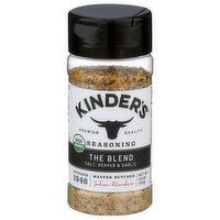 KINDER'S The Blend John’s Special Recipe Of Salt, Cracked Pepper, And Crunchy Chunks Garlic Organic Seasoning - 3.5 Ounce