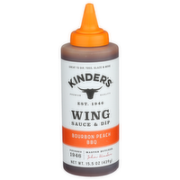 Kinders Sauce Wing Bourbon Peach BBQ - 15.5 Ounce