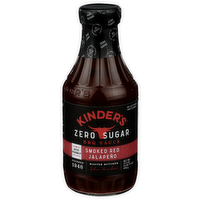 Kinder's Our Original Bold Kinder’s Flavor, With Two Kinds Of Red Jalapenos And No Sugar. Sauce Zero Smoked Jalapeno - 17.5 Ounce