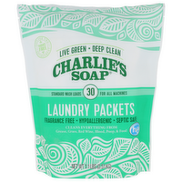 Charlie's Soap Fragrance Free Laundry Packets - 0.037 Pound - 30 Count