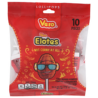 Vero Chili Pepper Powder Covered Strawberry Lollipops - 0.56 Ounce - 10 Count