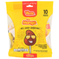 Vero Chili Pepper Powder Covered Mango Lollipops - 0.49 Ounce - 10 Count