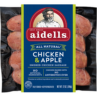 AIDELLS ® Smoked Chicken Sausage, Chicken & Apple, 4 Fully Cooked Links - 12 Ounce