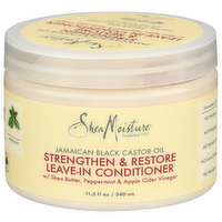 SHEA MOISTURE Jbco Cond Strength + Restore Sm Conditioner Leave In Jamaican Black Castor Oil - 11.5 Fluid Ounce