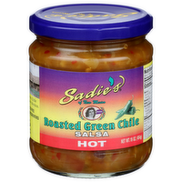 Sadie's Of New Mexico Roasted Green Chile Hot Salsa - 16 Ounce