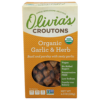 Olivia's Garlic & Herb Croutons - 4.5 Ounce