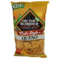 On The Border Café Style Queso Flavored Cafe Tortilla Chips - 13 Ounce