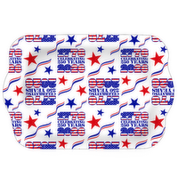 Summer Red White & Blue Serving Tray - 1 Each