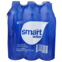 Glaceau Smartwater Bottled Water - 16.9 Fluid Ounce - 6 Count